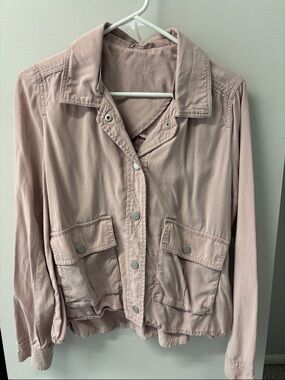 Free People Dusty Pink Utility Jacket